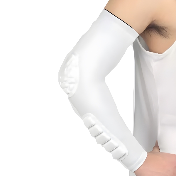 Белый баскетбольный рукав с двойной защитой